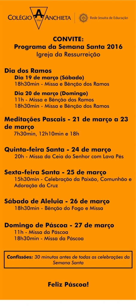 Programa da Semana Santa 2016