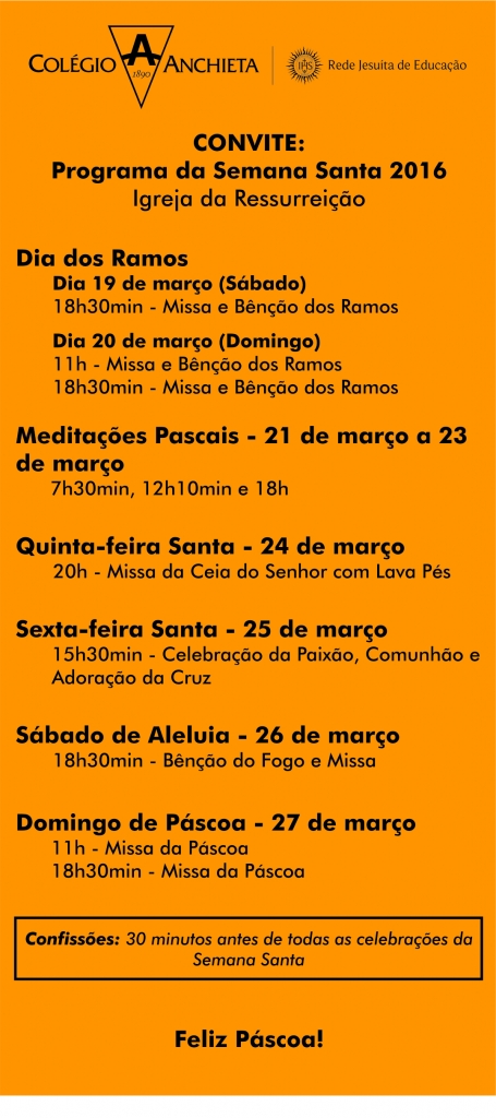 Programa da Semana Santa 2016