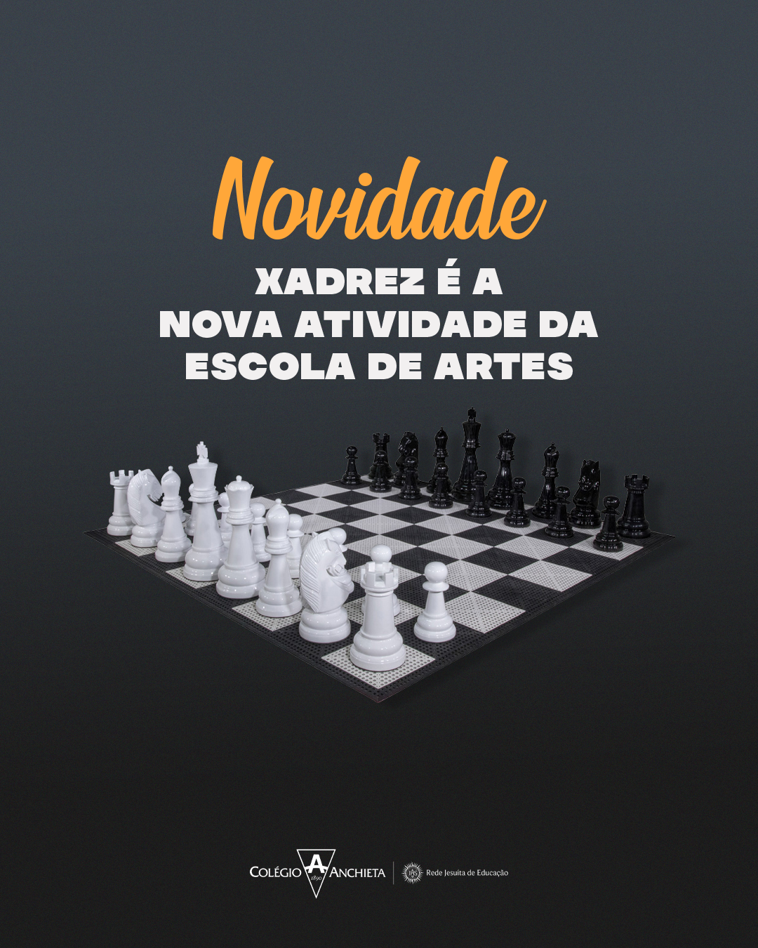 Escola de Artes passa a oferecer Xadrez como atividade de Formação
